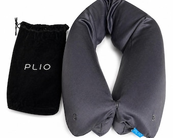 Poduszka Plio – składana, personalizowana poduszka podróżna. Zatrzaskuje się i dopasowuje do różnych pozycji snu.