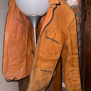 Vintage 1970s Era Mens Fully Reversible Medium Leather Jacket image 7