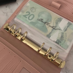 Carpeta de presupuesto A6 para guardar efectivo, carpeta de ahorros A6 con sobres, organizador de presupuesto