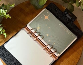 A6 Cash Envelopes Celestial Luxe - Laminated Custom Envelopes - Neutral Budget Binder Inserts & Cash Stuffing System