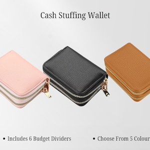 Cash Envelope Wallet pour le placement d'espèces | Portefeuille rempli d'argent liquide | Système d'enveloppes pour espèces