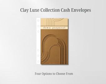 Clay Luxe Bargeldumschläge – Moderne, organische A6-Budgetordner-Einlagen – Laminiertes, individuell gestaltbares Bargeldumschlagsystem