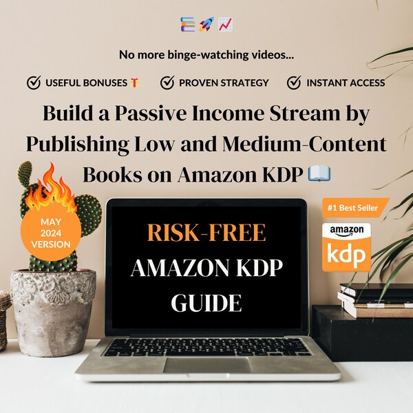 Guía completa de Amazon KDP, cómo publicar libros de bajo y medio contenido que se vendan, ingresos pasivos con libros para colorear, plantilla de libro KDP