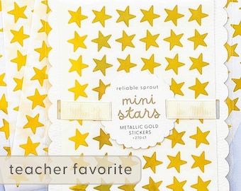 Gold Star Sticker Mini Foil Decal 250 Count Metallic Gold Star Reward Sticker Scrapbook Gold Teacher Sticker Shiny Gold Star Chore Chart Kid