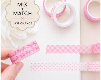 Pink Bow Washi Tape Girl Baby Shower Decorative Tape Stationery Pink Bow Sticker Planner Scrapbook Craft Paper Label Gift
