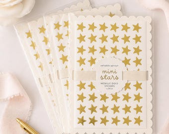 Gold Star Sticker Mini Foil Decal 250 Count Metallic Gold Star Reward Sticker Scrapbook Gold Teacher Sticker Shiny Gold Star Chore Chart Kid