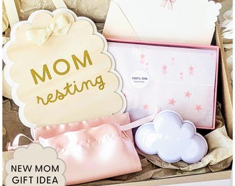 New Mom Gift Box Postpartum Care Kit Mom Sleep Mask Gift New Baby Nap Door Sign Gift Mom Rest Package Unique Baby Shower Gift Set Hospital