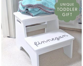 Toddler Step Stool, Truck Step Stool for Kids, Personalized