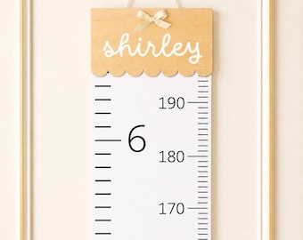 Personalized Growth Chart Kid Wall Ruler Custom Height Tracker Girl Gift Wall Canvas Growth Chart Measurement Tracker Family Gift Sibling
