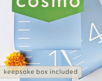 Custom Wall Growth Chart Boy First Birthday Gift Toddler Custom Growth Chart Wall Decor Boy Height Chart Blue Decor Nursery Custom Playroom