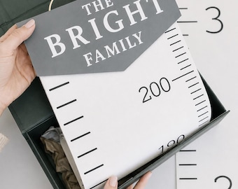 Family Growth Chart Wall Ruler Custom Height Tracker Sibling Canvas Growth Chart Kid Measurement Wall Decor Sibling Gift Idea Height Chart