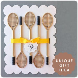 Bolígrafo dorado de regalo de tenis, regalo de cumpleaños para raqueta de tenis, regalo de agradecimiento para entrenador de tenis, regalo de cumpleaños para jugador de tenis, bolígrafo de tinta para instructor de tenis