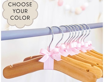 Baby Hanger Set Welcome New Baby Gift Nursery Organization Wood Hanger Baby Shower Gift Idea New Mom Infant Hanger Baby Wooden Baby Hangers