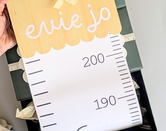 Personalized Growth Chart Kid Wall Ruler Custom Height Tracker Girl Gift Wall Canvas Growth Chart Measurement Tracker Christmas Gift Girl
