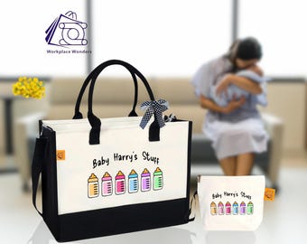 Custom Baby Gift, Custom Baby Bag, Diaper Bag, Baby Bag For Gift, Baby Shower, Baby Essentials, Baby Bag With Name, Personalised Baby Gift