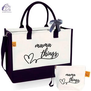 Mama Dinge Einkaufstasche, personalisierte Geschenke für Mama, individuelles Geschenk für Mama, Mama Geschenk, Mama Leben, personalisiertes Geschenk, neue Mama Geschenk, Baby-Dusche-Geschenk