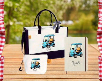 Gepersonaliseerde canvas golfdraagtas: gepersonaliseerd golfcadeau, golfkar, golfliefhebbers