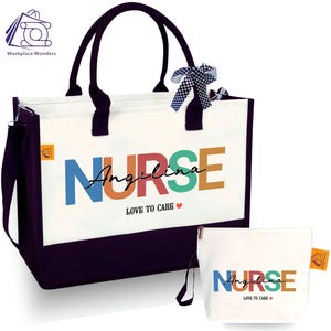 Personalisierte Krankenschwester-Einkaufstasche, benutzerdefinierte Krankenschwester-Tasche, Krankenschwester-Geschenk, benutzerdefinierte Tasche, benutzerdefinierter Name, perfektes Geschenk für Krankenschwestern, Krankenpflege-Studenten, Wertschätzung