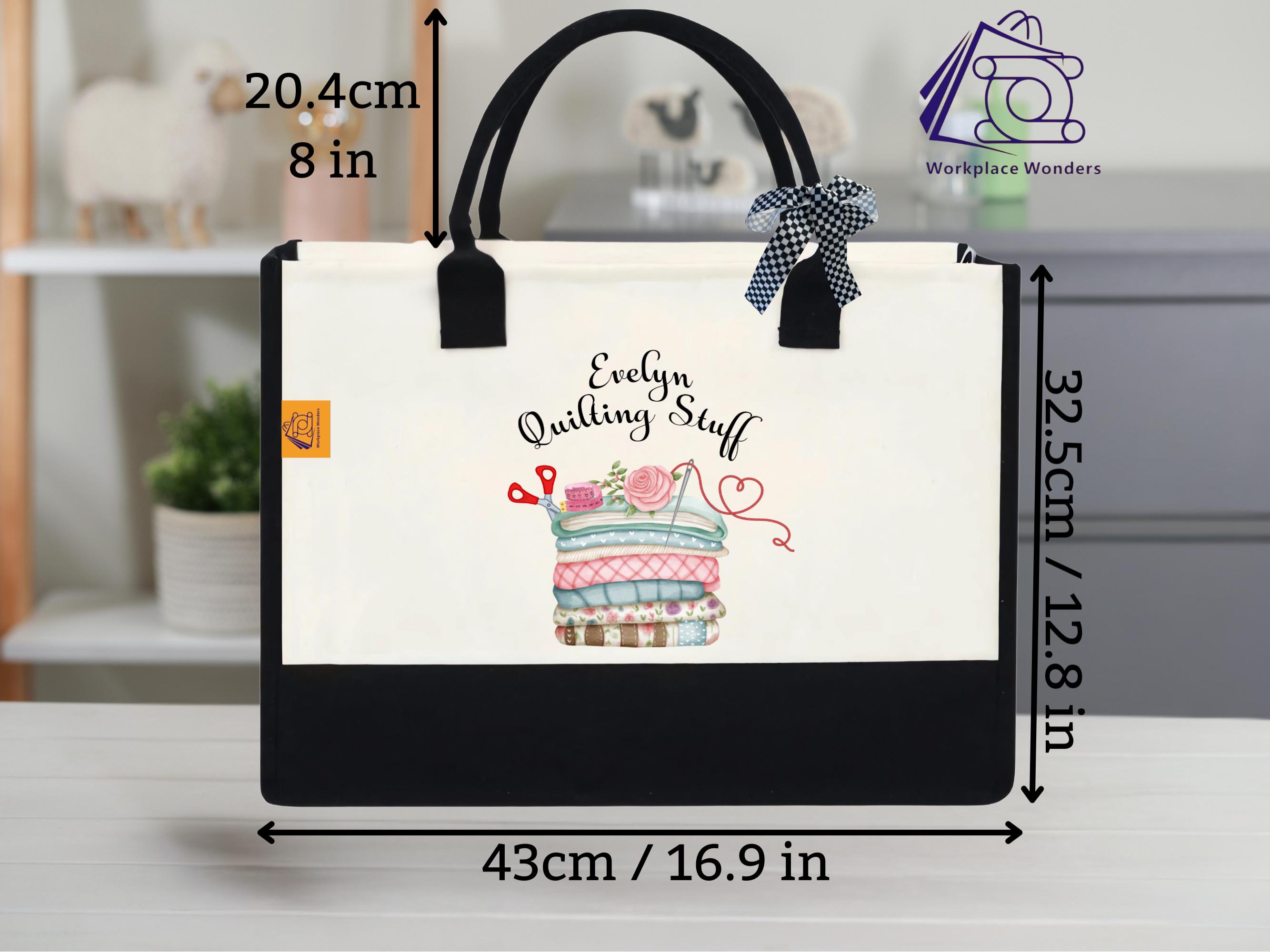 Personalized Quilting Tote Bag: Custom Canvas Sewing Gift - Etsy