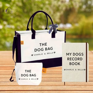 Personalized Dog Tote Bag: Canvas Dog Lover Gift, The Dog Bag, Custom Dog Name Tote Bag, Paws Design gift