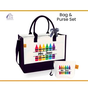 Sac fourre-tout personnalisé pour professeur : toile de coton respectueuse de l&#39;environnement