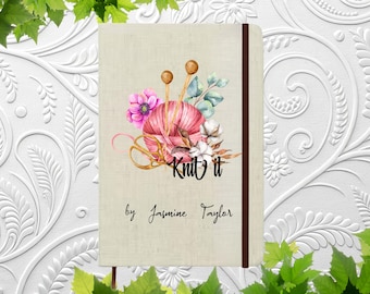 Personalized Knitting Journal, Custom Knitter's Notebook, Crochet Project Book, Craft Log, Gift for Grandma, Crafter Gift, Name Journal