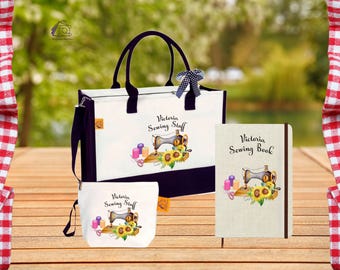 Personalized Sewing Machine Tote Bag: Custom Canvas Quilting Gift