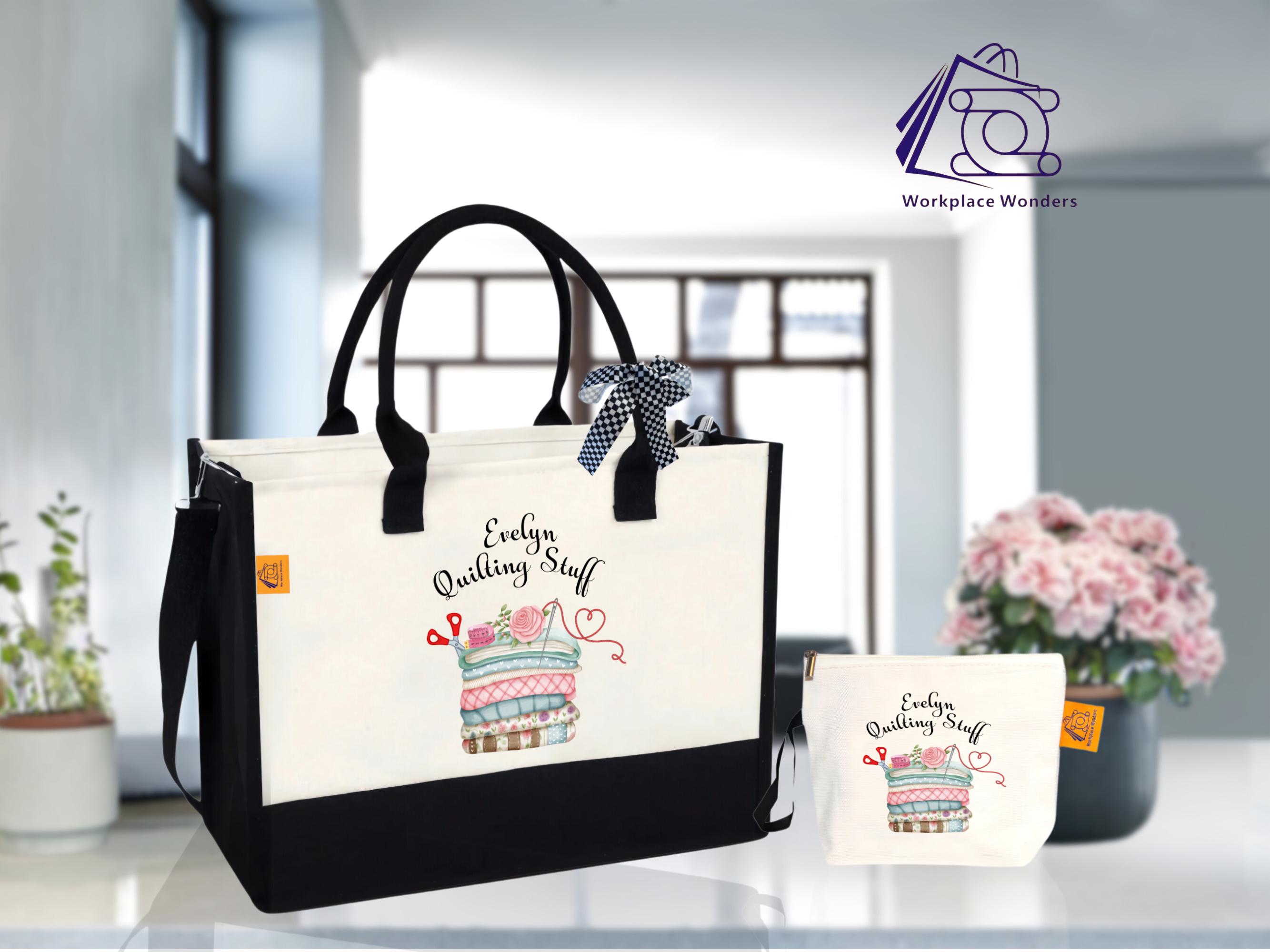 Personalized Quilting Tote Bag: Custom Canvas Sewing Gift - Etsy