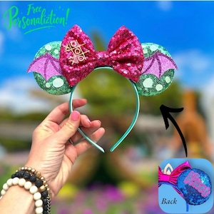 Elliott Pete's Dragon Inspired Minnie Ears: Sequin Bow Headband