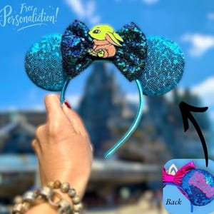 Grogu Sequin Minnie Ears: Star Wars Inspired Mouse Headband