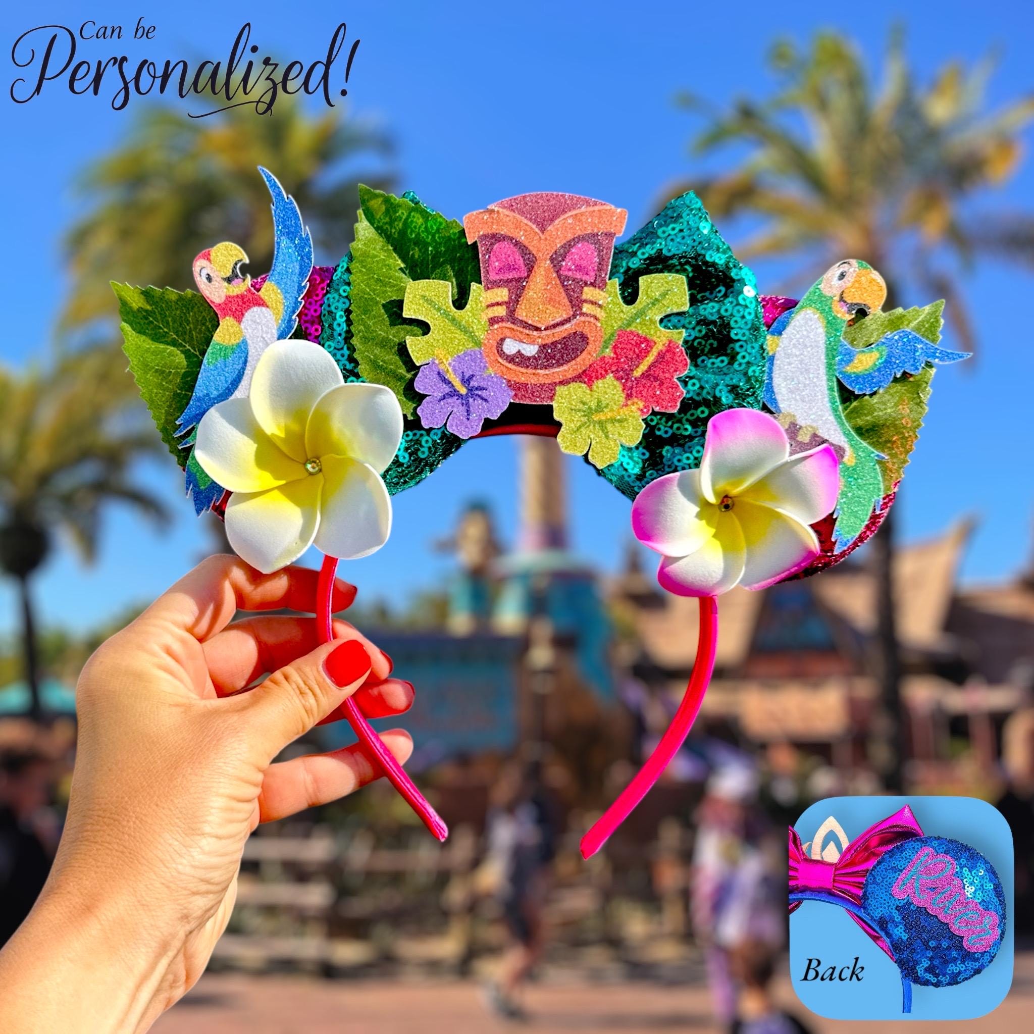 Disney Enchanted Tiki Room Minnie Ears Headband Tropical Parrot Disney Enchanted Tiki Room Minnie Ears | Mercari main image 3