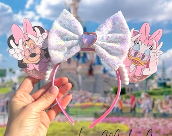 Minnie and Daisy Ears, Unique Minnie Ears, Best Friend Minnie Ears, Mouse Ears Headband, Disney ears, Personalized Disney Ears