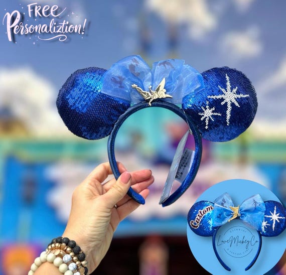 Peter Pan Minnie Ears, Disney Ears, Sequin Tinkerbell Mickey  display picture 2
