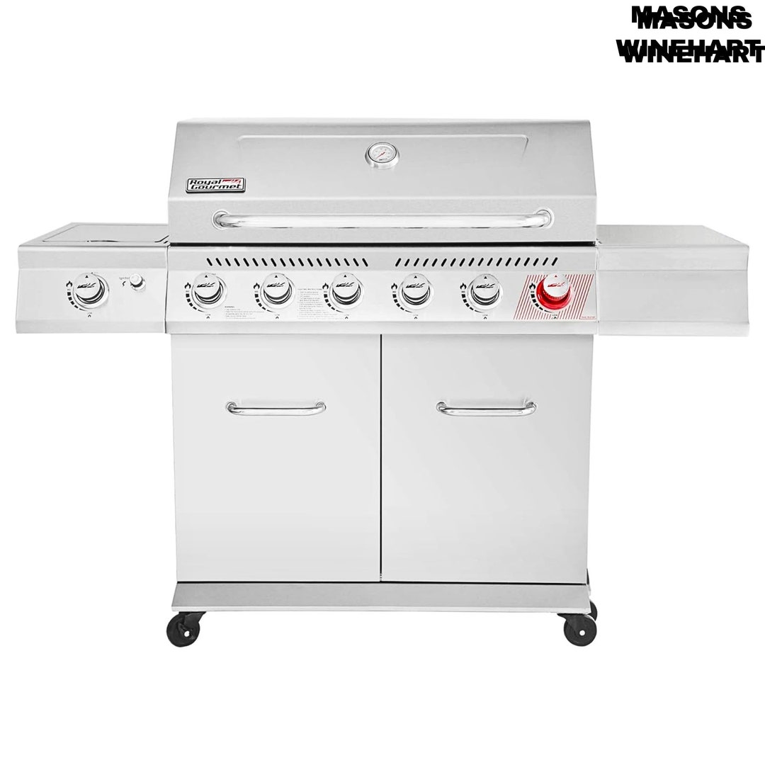 Stainless Steel Gas Grill, Premier 6burner Propane BBQ Grill With Sear