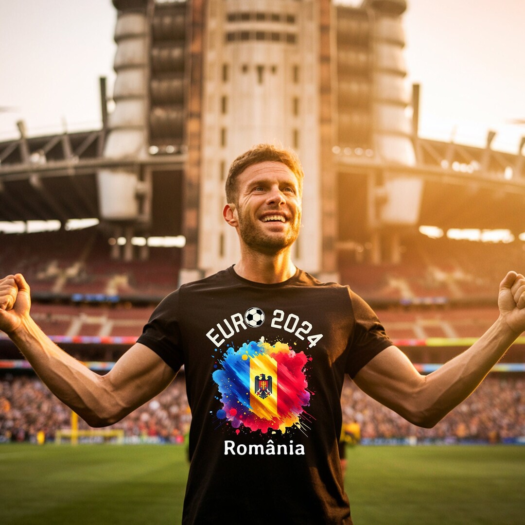 T-shirt Football European Championship 2024 Romania Romania, European ...