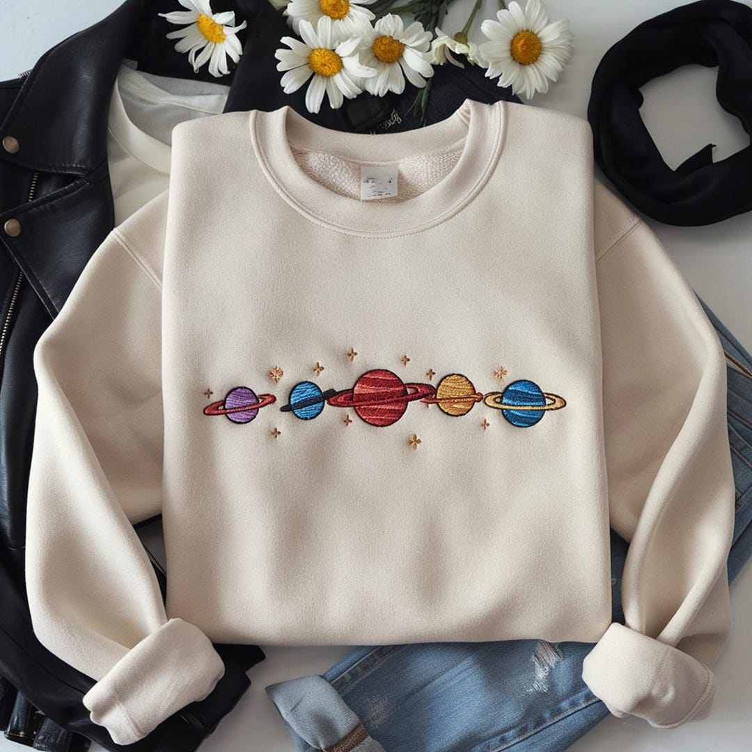 Space Astronaut Pattern Print Women's Sweatshirt