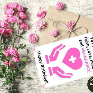 Girls Christian Birthday Card, Birthday Card for Her