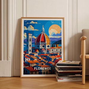 Florence Italy Poster, Travel Wall Art, Cityscape Decor, Unique Birthday Gift, Wanderlust Inspiration, C20-385