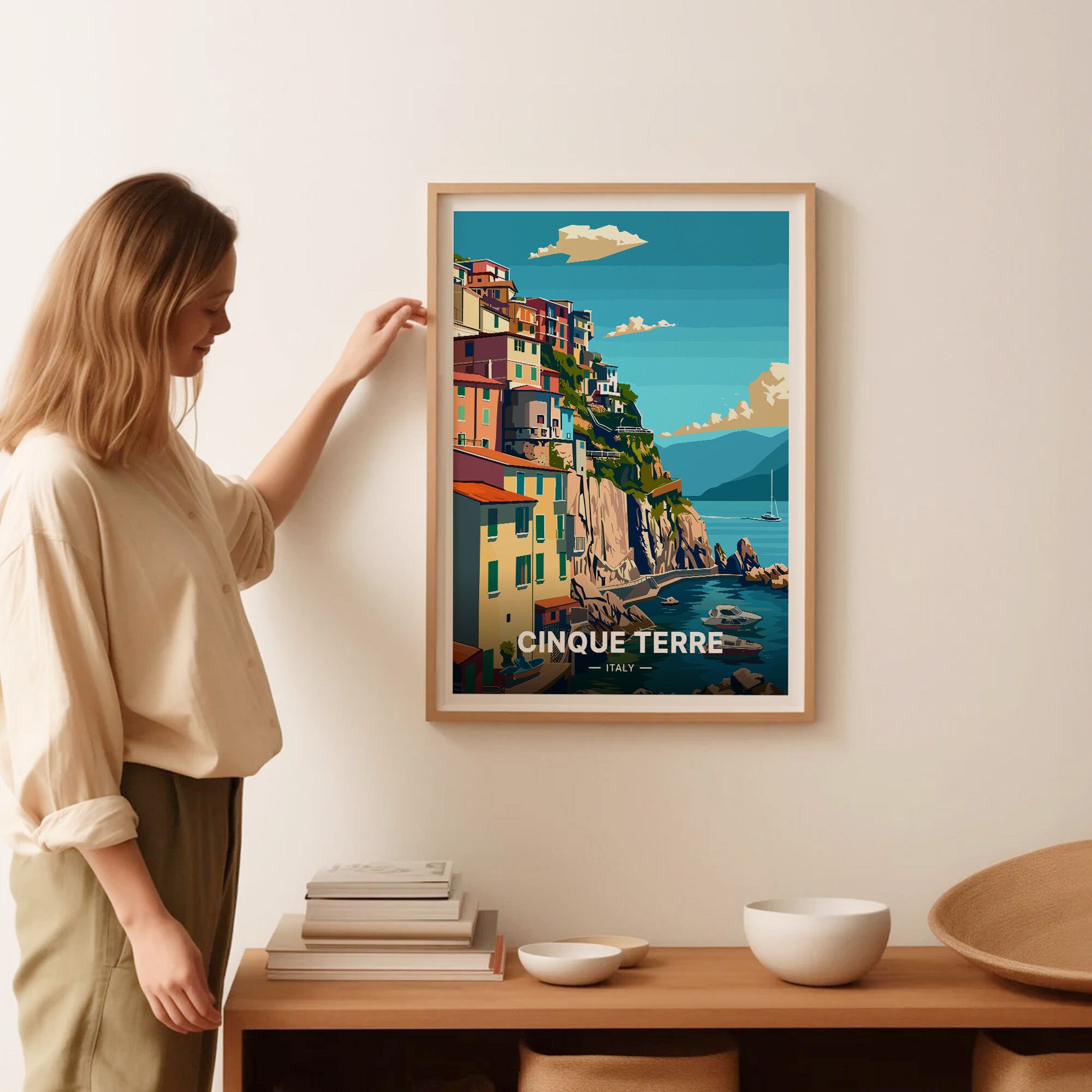 Cinque Terre Italy Art Print, Travel Home Decor, C20-275 - Etsy