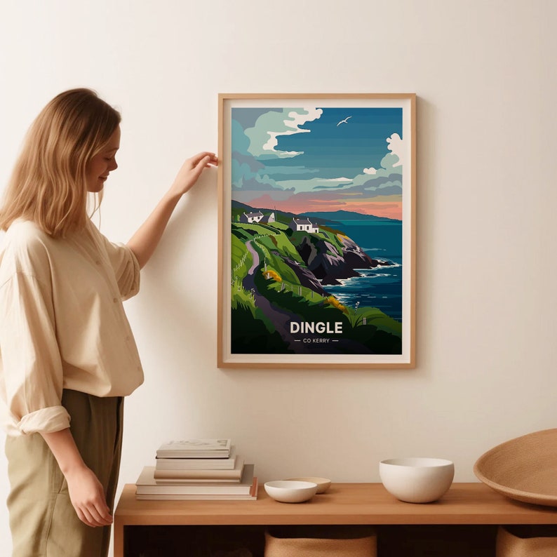 Dingle Peninsula Ireland Travel Poster, Vintage Irish Coastal Art, C20-886 image 2