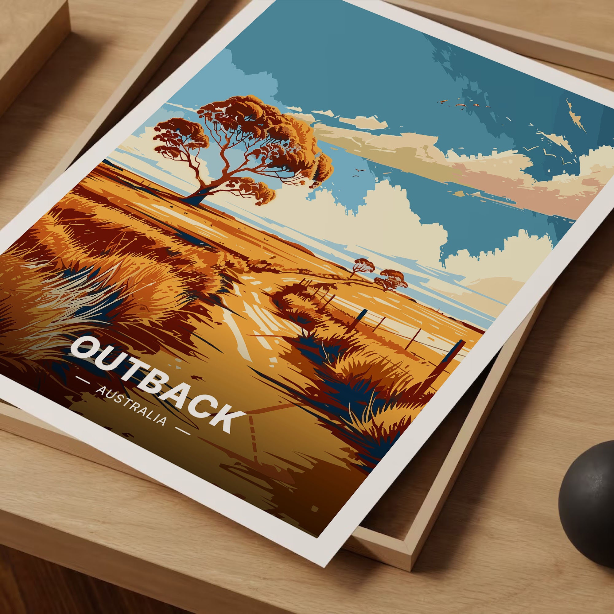 Australia Outback Travel Poster, Scenic Landscape Art, C20-1958 - Etsy