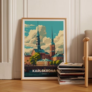 Karlskrona Sweden Poster, Travel-Inspired Wall Art, Scandinavian Decor, Unique Gift for Travelers, C20-1491