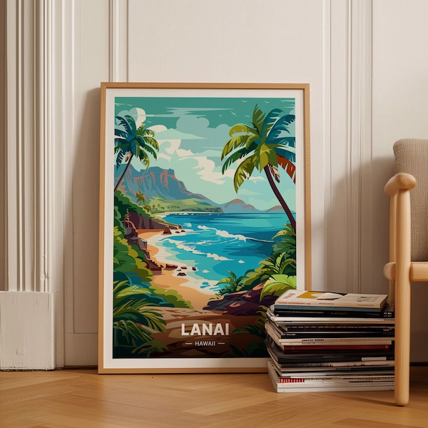 Hawaii Lanai Travel Poster, Unique Wall Art for Home Decor, Ideal Gift for Art Enthusiasts, Exquisite Hawaii, C20-1058