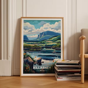 Killarney Irland Poster, Reisebild, Wanddeko Stadtbild, Einzigartiges Geburtstags- oder Hochzeitsgeschenk, C20-773