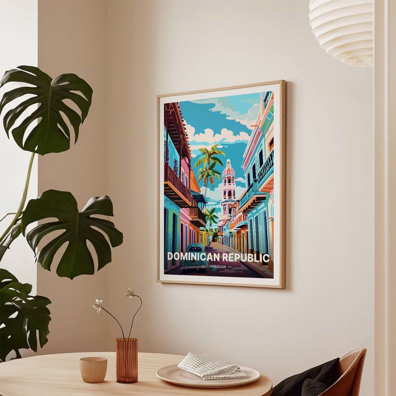 Santo Domingo Print, Dominican Republic Travel Poster, Mid-Century Modern Art, C20-743 image 7