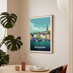 Waterford Travel Poster, Ireland Artwork, City Map Decor, Home & Office Wall Art, County Waterford Landscape, C20-402 image 7