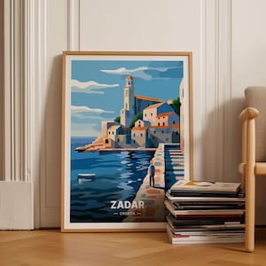 Zadar Croatia Poster, Travel Wall Art, Cityscape Decor, Unique Traveler Gift, Home Office Decoration, C20-785