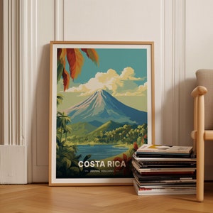 Poster de voyage au Costa Rica, idée cadeau unique pour anniversaire, anniversaire, décoration d'intérieur, art mural aventure, C20-67