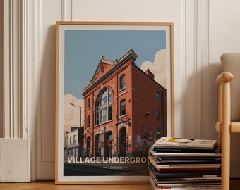 Shoreditch London Travel Poster, Underground Tube Train Wall Art, Hoxton Hackney Street Decor