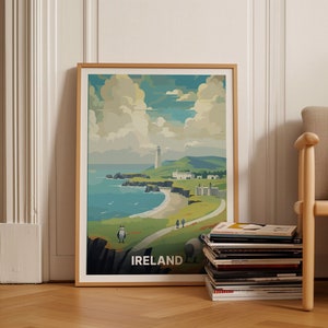 Ireland Travel Poster, Vintage-Inspired Country Edition, Home & Office Wall Decor, Travel-Themed Artwork, C20-189
